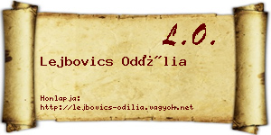 Lejbovics Odília névjegykártya